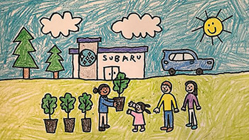 Субару участвует в озеленении территорий